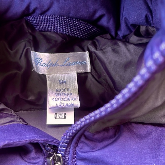 Kids Navy Blue Puffer jumpsuit and coat - Picture 4 of 5